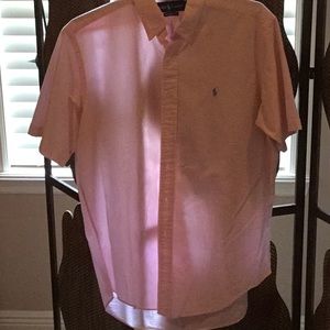 Men’s Seersucker short sleeved shirt